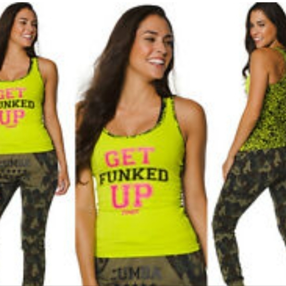 𝅺zumba Workout Tank Top in Neon Green Size XS
